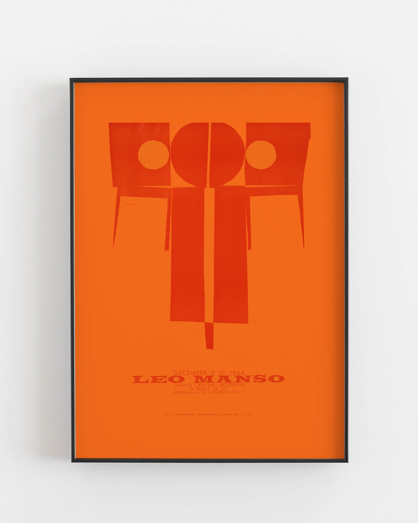 Leo manso exhibition poster