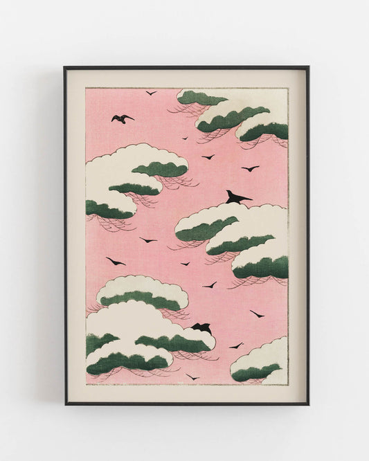 Pink Sky by Watanabe Seitei