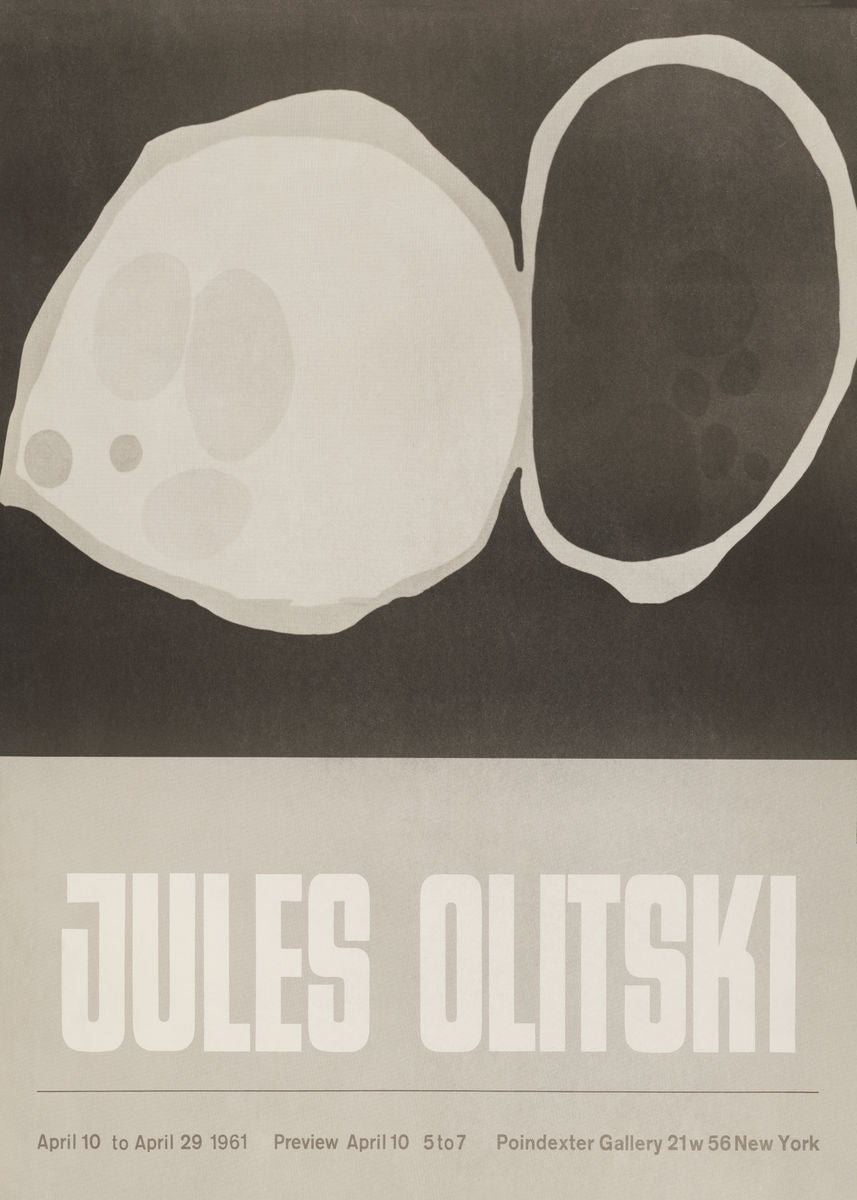 Jules Olitski vintage exhibition poster