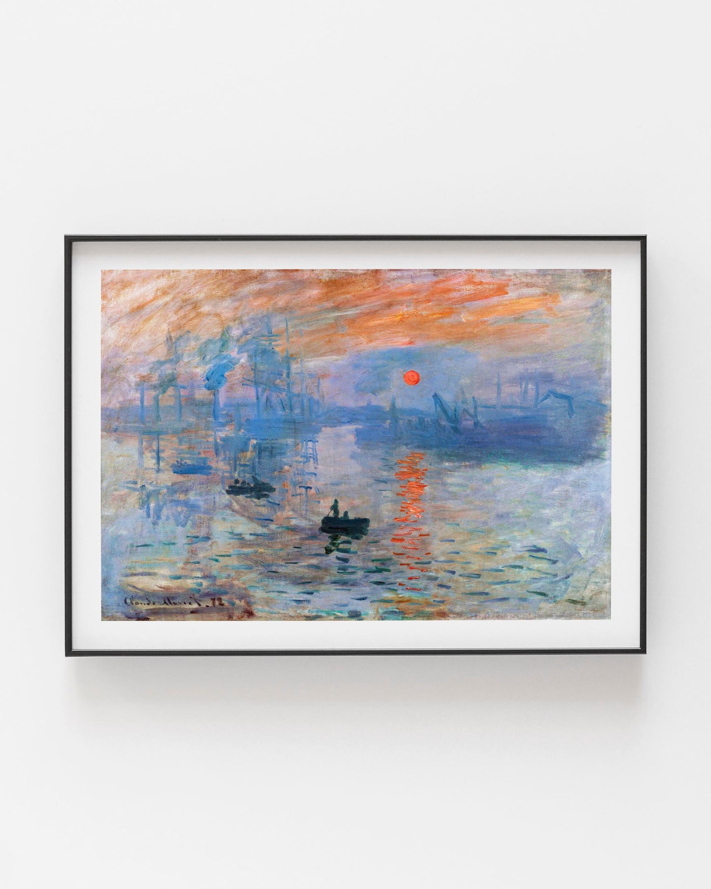 Claude monet sunrise poster