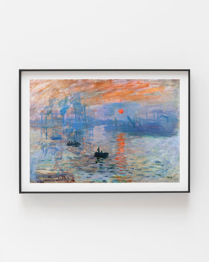 Claude monet sunrise poster