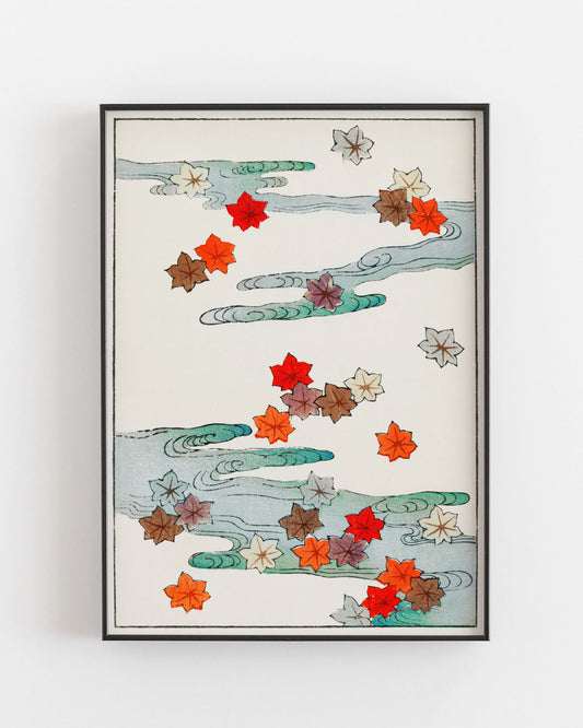 Watanabe Seitei - autumn and water print