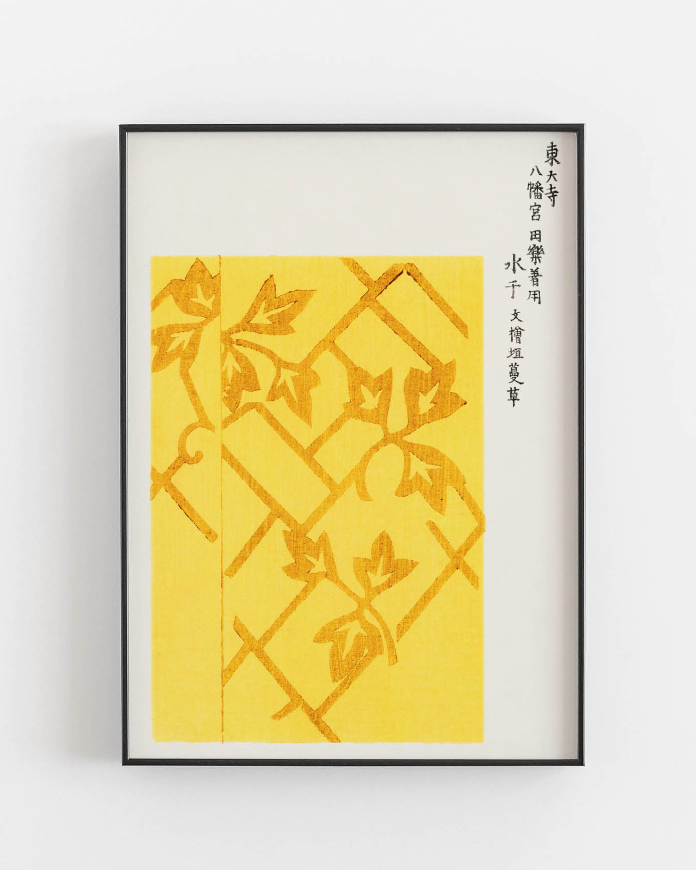 Japanese Vintage Original Yellow Woodblock Print By Taguchi Tomoki