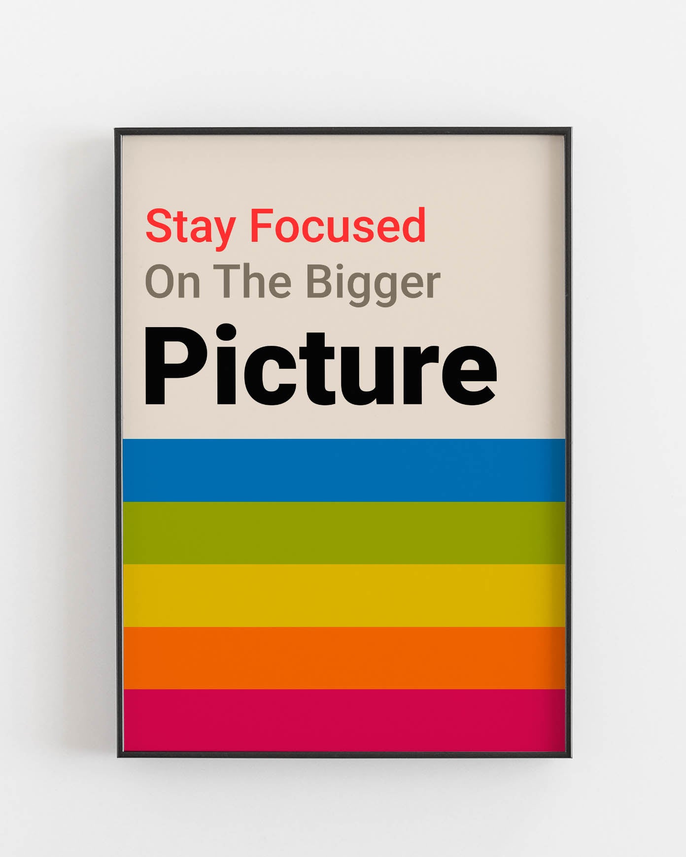 stay focused vintage motivational poster
